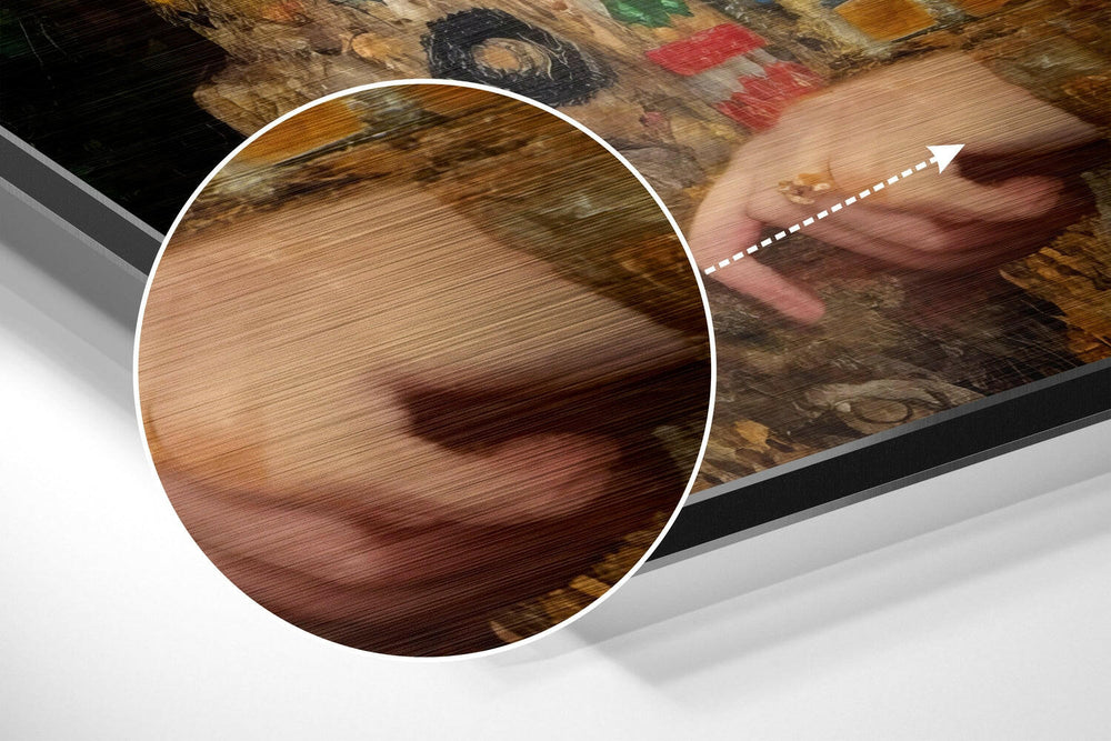 Klimt Fırçalı Metalik Alu-Dibond.