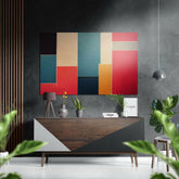 Dikdörtgenler Fırçalı Metalik Alu-Dibond.