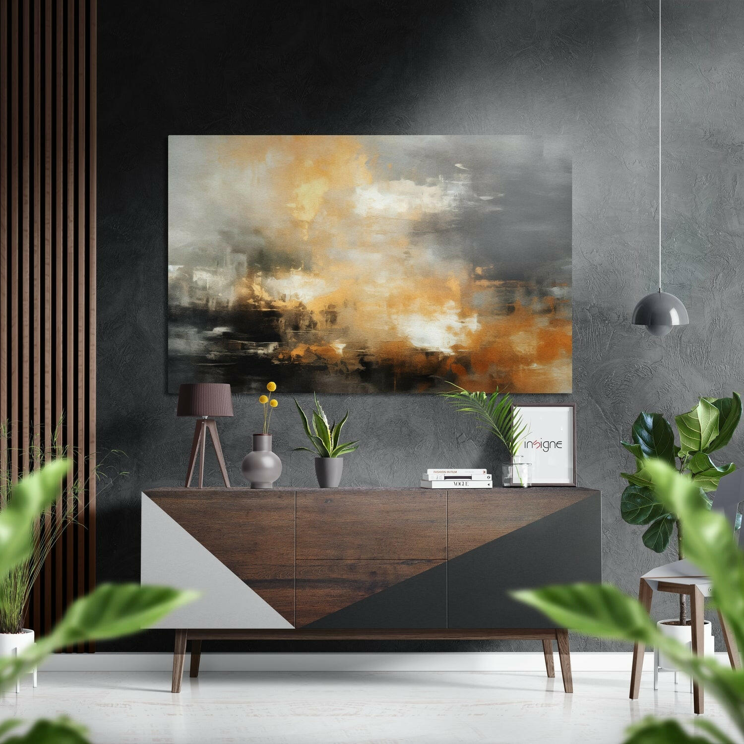 Soyut Oksidasyon Fırçalı Metalik Alu-Dibond.