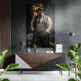 Müfettiş Köpeği Fırçalı Metalik Alu-Dibond.