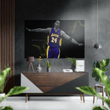 Kobe Bryant Fırçalı Metalik Alu-Dibond.