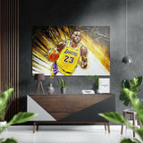 Lebron James Fırçalı Metalik Alu-Dibond.