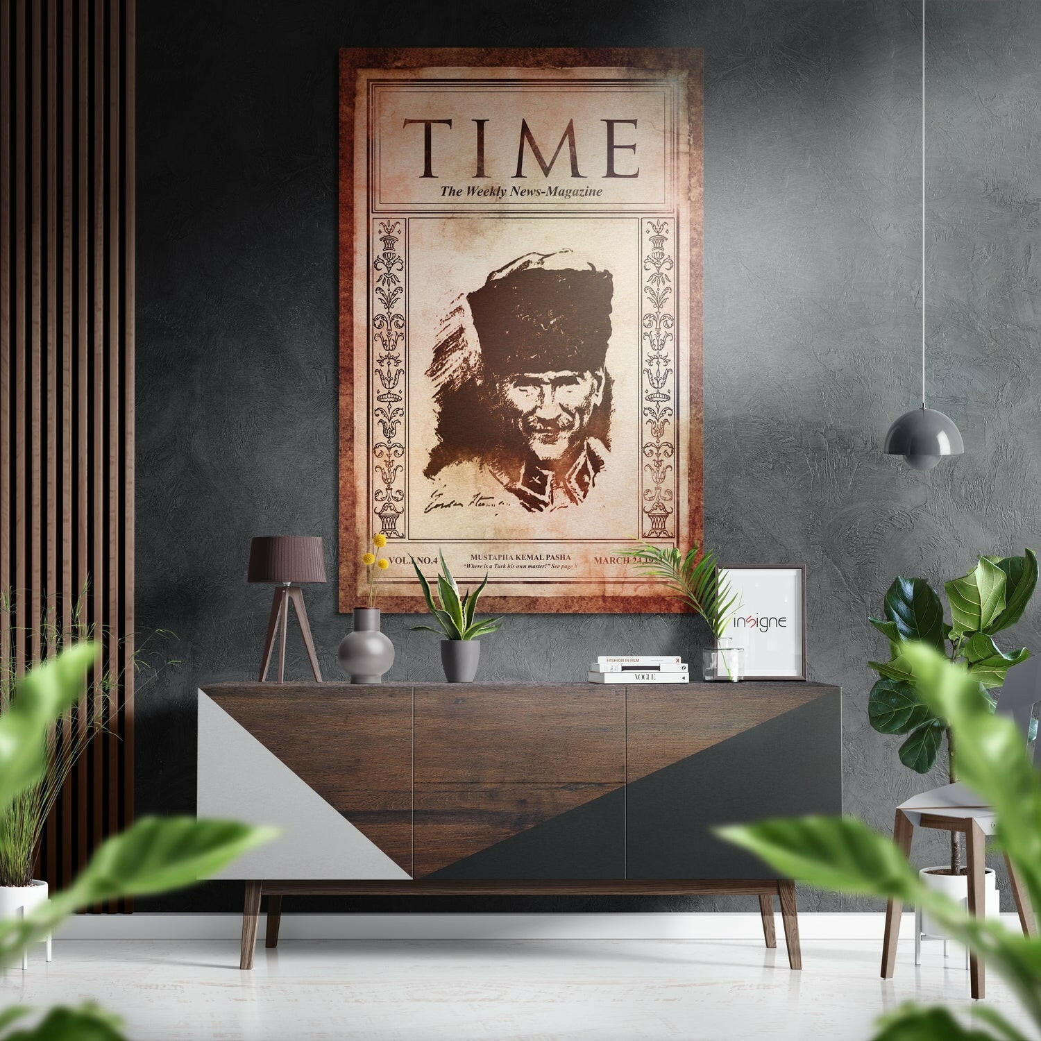 Atatürk Fırçalı Metalik Alu-Dibond.