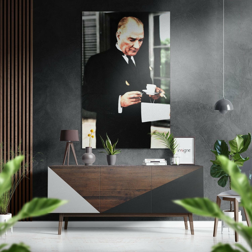 Atatürk Fırçalı Metalik Alu-Dibond.