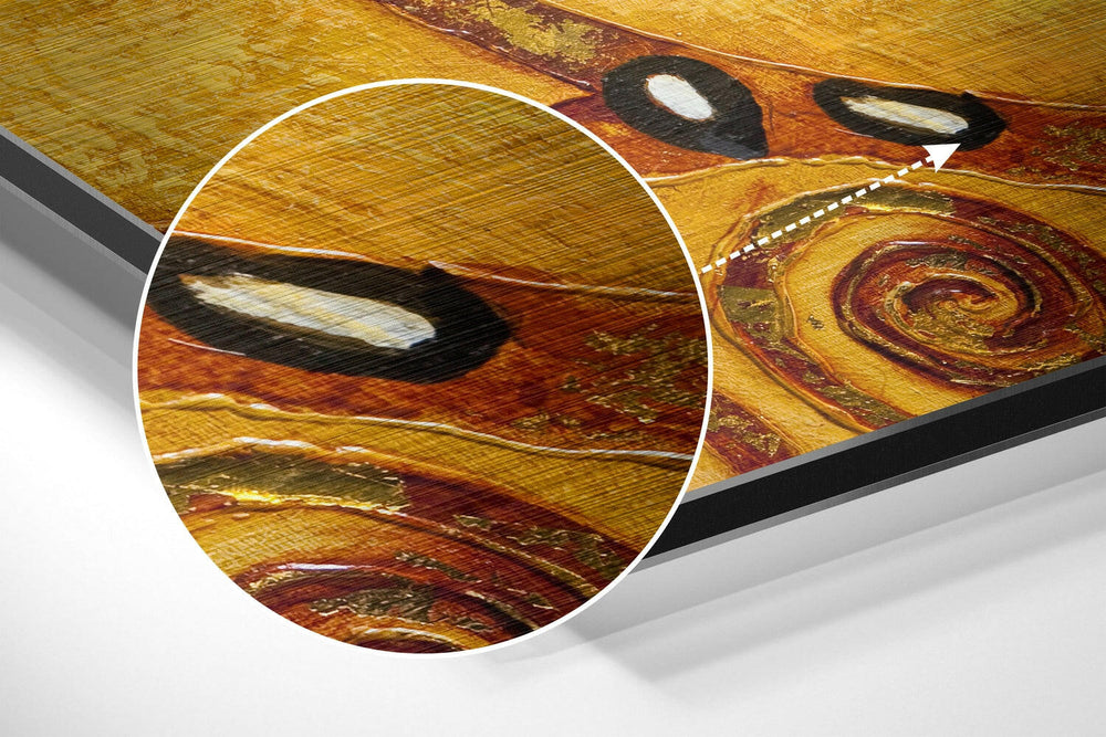 Klimt'In Hayat Ağacı Fırçalı Metalik Alu-Dibond.