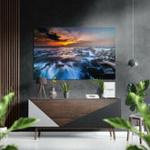 Denizde Gün Batımı Fırçalı Metalik Alu-Dibond.