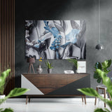 Çiçekler Fırçalı Metalik Alu-Dibond.