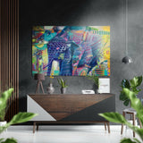 Soyut Fil Fırçalı Metalik Alu-Dibond.