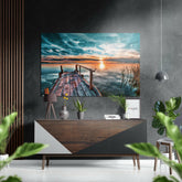 Gün Batımı Fırçalı Metalik Alu-Dibond.