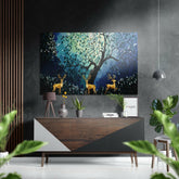 Hayallerdeki Geyikler Fırçalı Metalik Alu-Dibond.