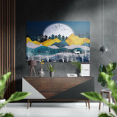 Dalga Dağları Fırçalı Metalik Alu-Dibond.