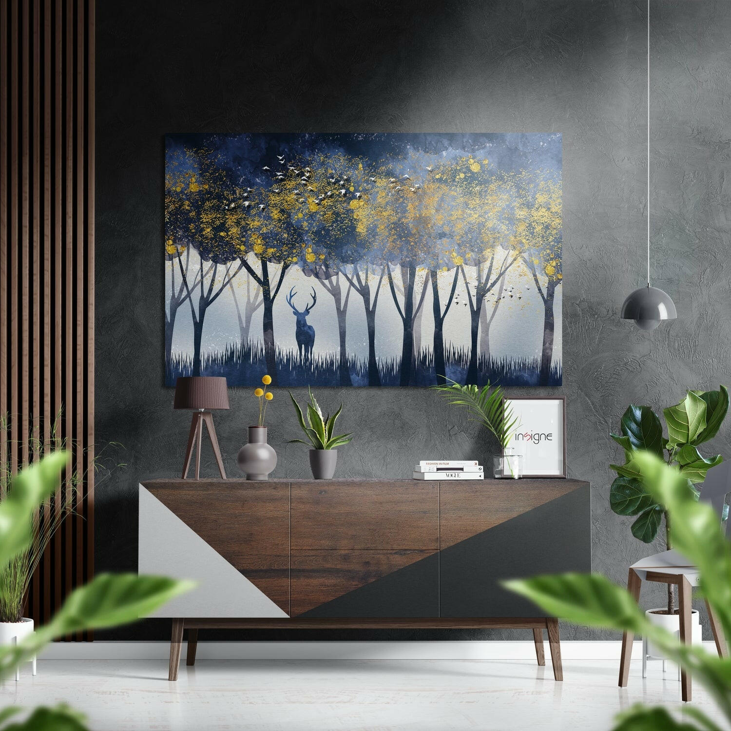 Rüyaların Geyiği Fırçalı Metalik Alu-Dibond.