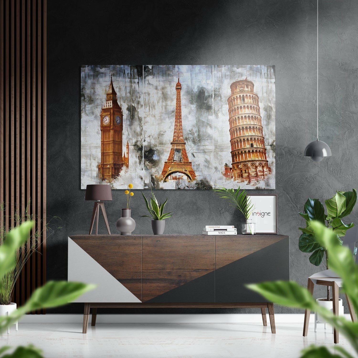 İkonik Binalar Fırçalı Metalik Alu-Dibond.