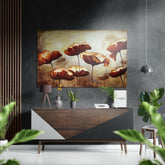 Bahar Çiçekleri Fırçalı Metalik Alu-Dibond.