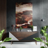 Soyut Fırçalı Metalik Alu-Dibond.