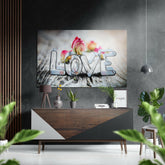Aşk Fırçalı Metalik Alu-Dibond.