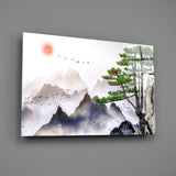 Soyut Orman Cam Tablo