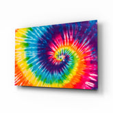 Gökkuşağı Mozaiği Cam Tablo