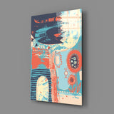 Soyut Renkler Cam Tablo