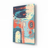 Soyut Renkler Cam Tablo