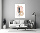 Soyut Şekiller Cam Tablo