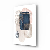 Soyut Şekiller Cam Tablo