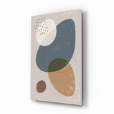 Soyut Şekiller Cam Tablo