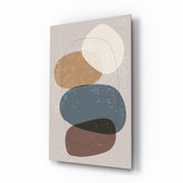 Soyut Şekiller Cam Tablo