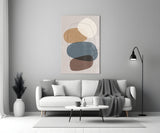 Soyut Şekiller Cam Tablo