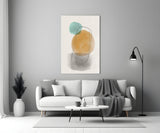 Soyut Şekiller Cam Tablo