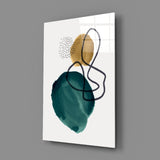 Soyut Şekiller Cam Tablo