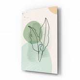 Soyut Şekiller Cam Tablo