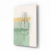 Soyut Şekiller Cam Tablo