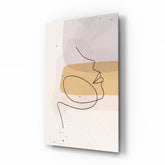 Soyut Şekiller Cam Tablo