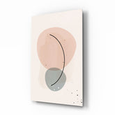 Soyut Şekiller Cam Tablo