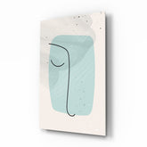 Soyut Şekiller Cam Tablo