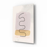 Soyut Şekiller Cam Tablo