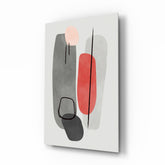 Soyut Şekiller Cam Tablo