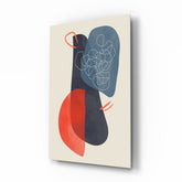 Soyut Şekiller Cam Tablo