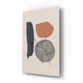 Soyut Şekiller Cam Tablo