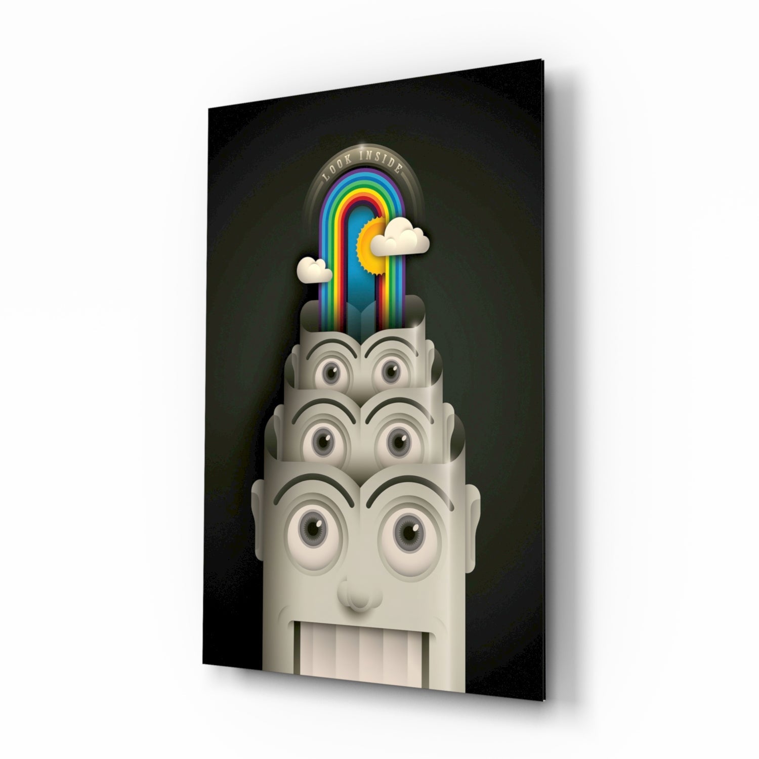 Gökkuşağı Makinesi Cam Tablo