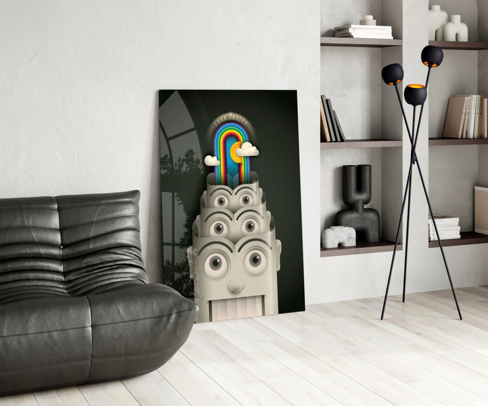 Gökkuşağı Makinesi Cam Tablo