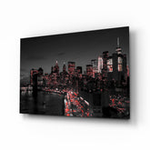 Gotham Şehri Cam Tablo