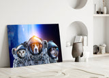 Uzay Ekibi Cam Tablo