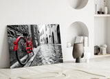Sokak ve Bisiklet Cam Sanatı Cam Tablo
