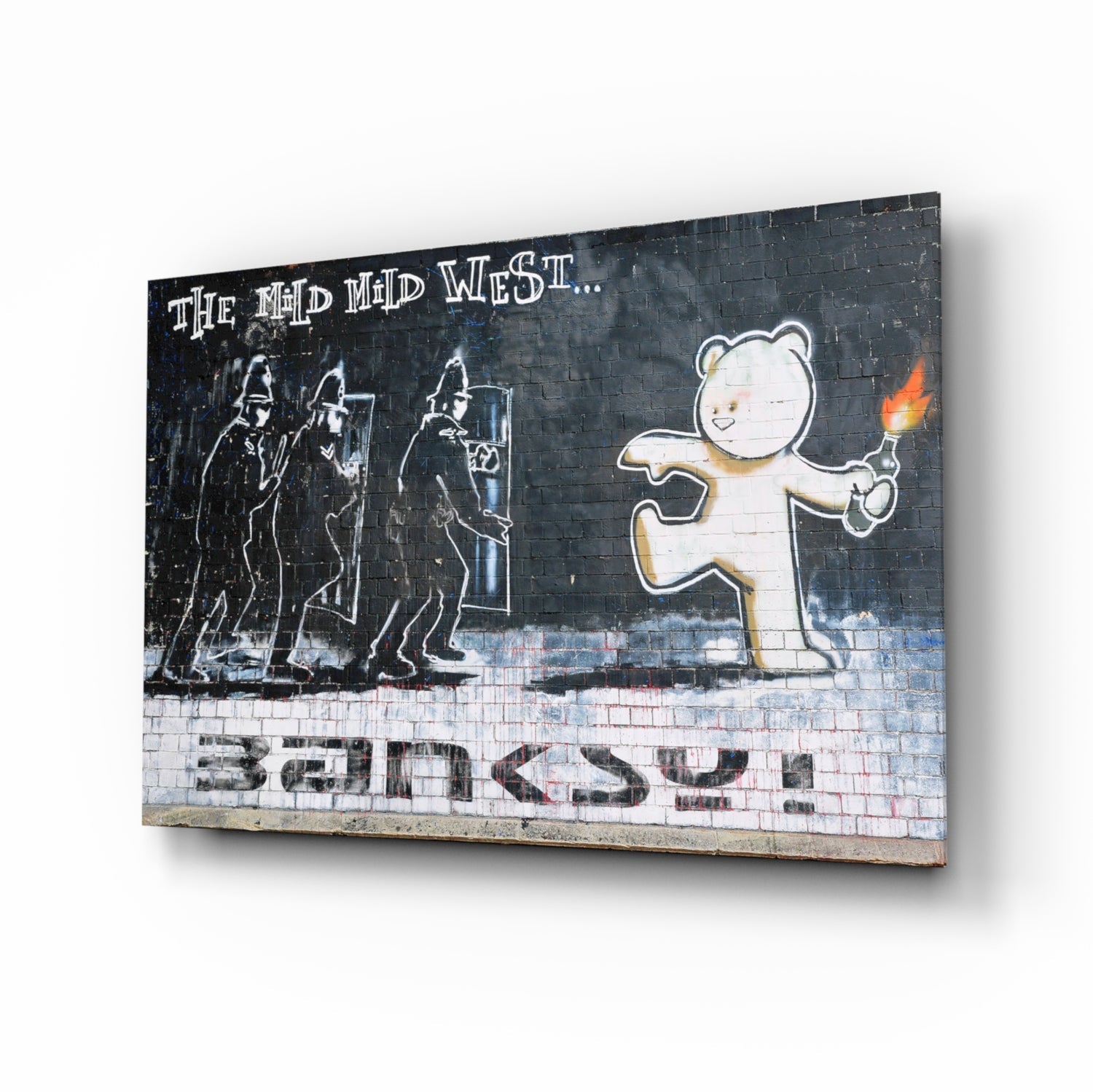 Ayının Direnci Cam Sanatı Cam Tablo