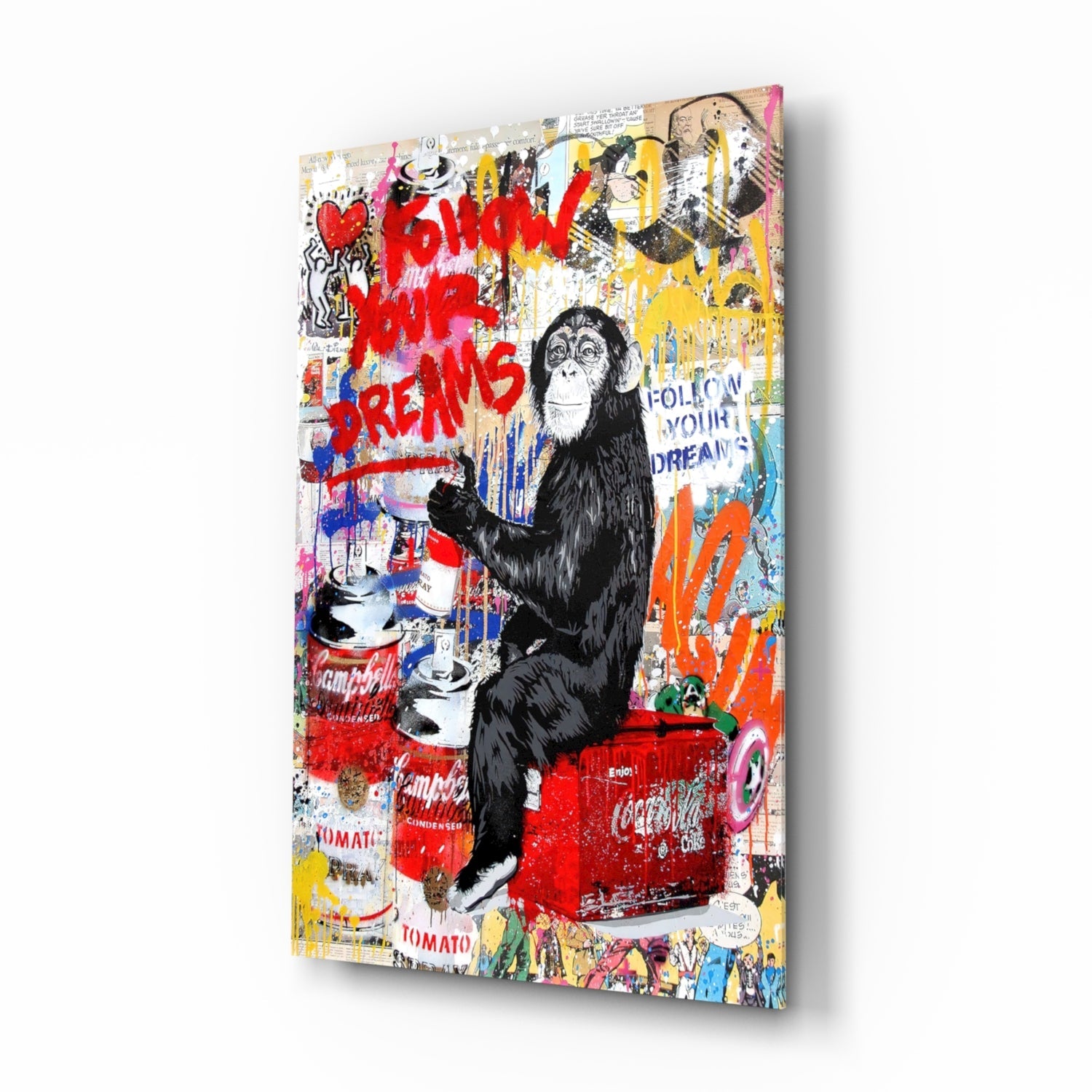 Maymun Tavsiyesi Cam Sanatı Cam Tablo