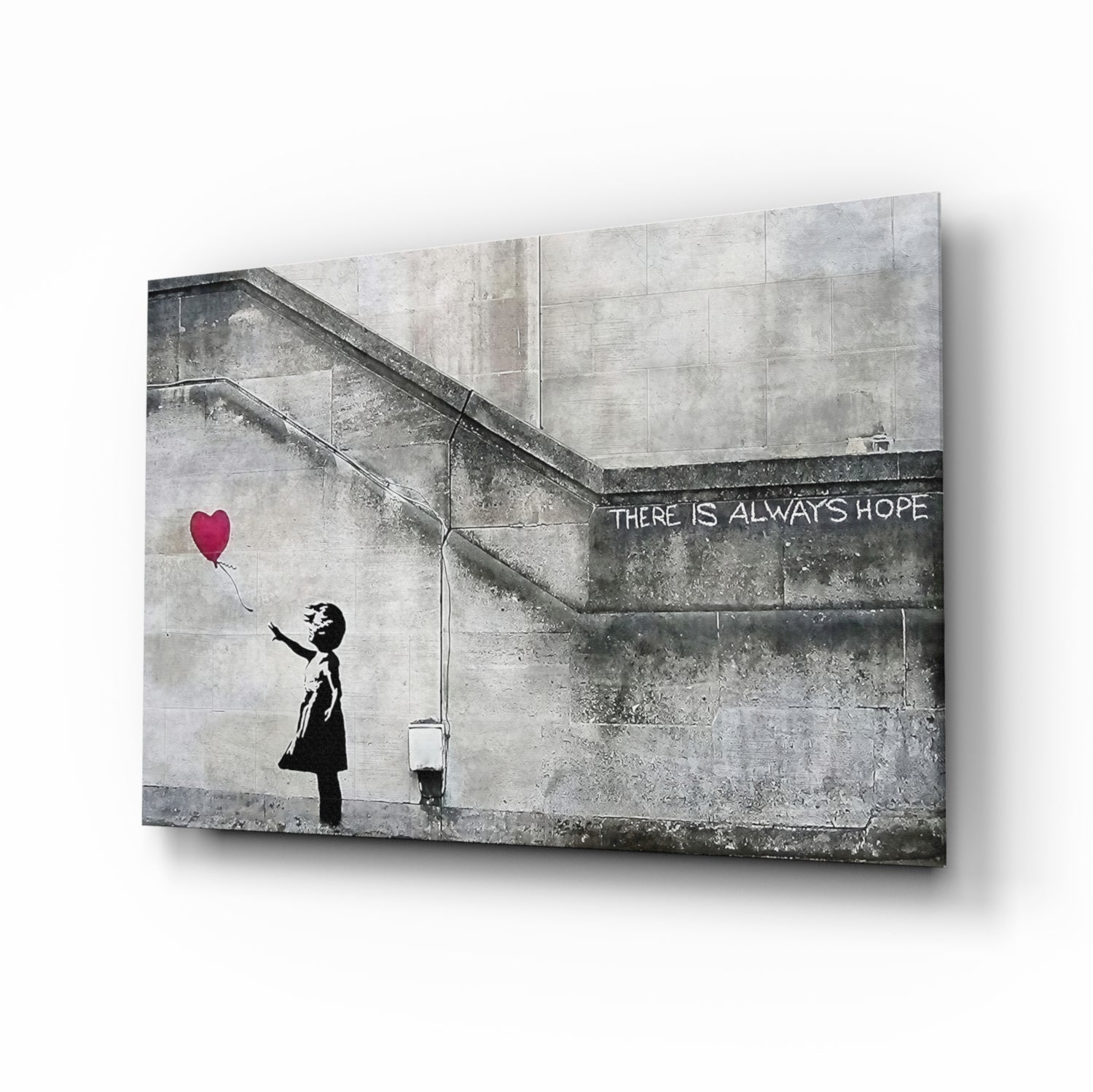 Uçan Kalp Cam Sanatı Cam Tablo