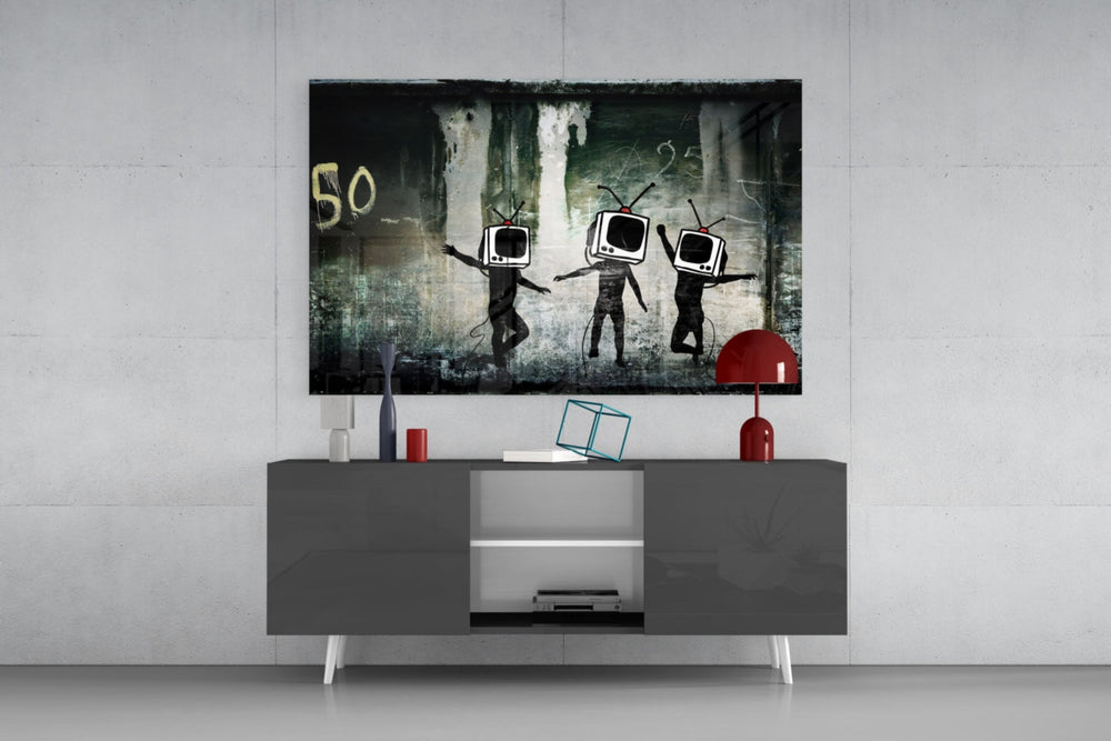 TV Başlıkları Cam Sanatı Cam Tablo