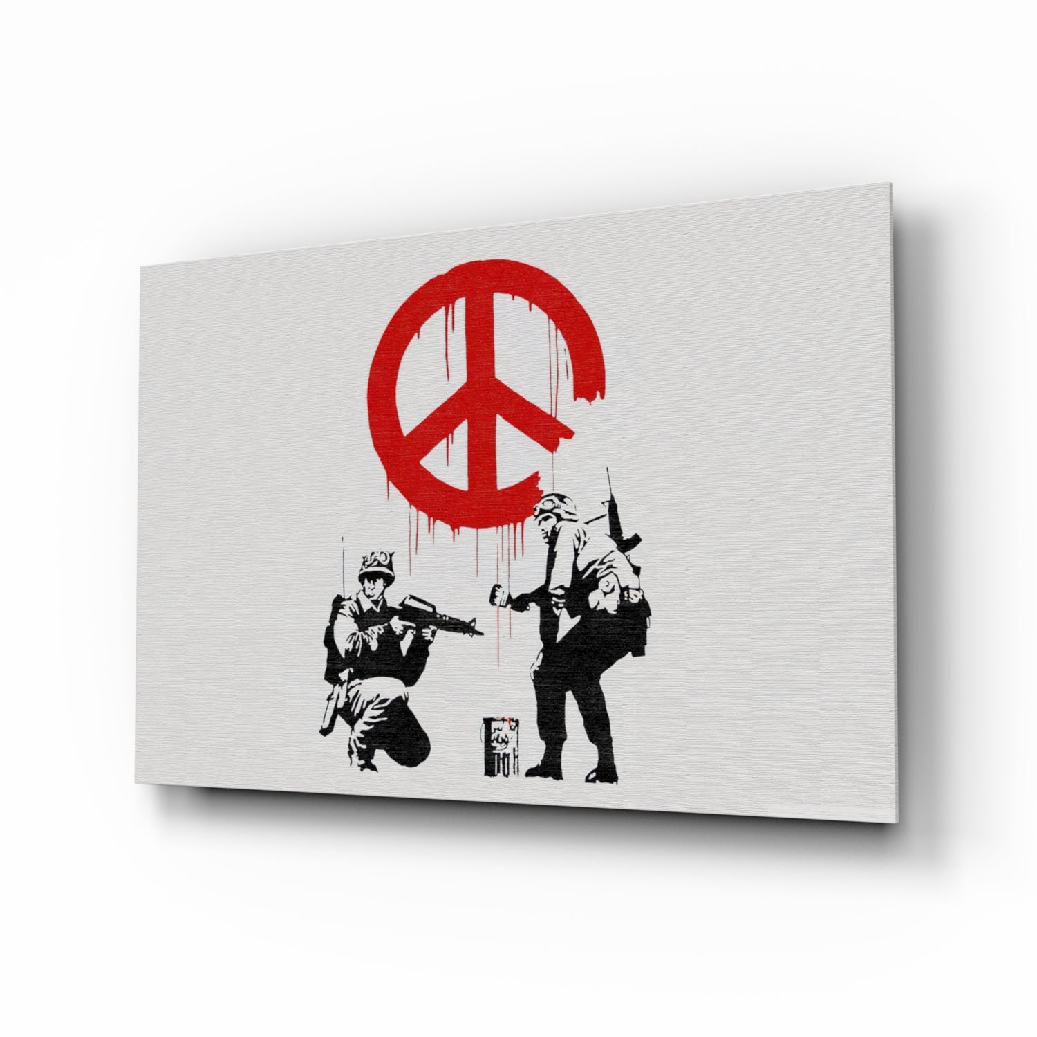 Barış İçin Savaş Cam Sanatı Cam Tablo